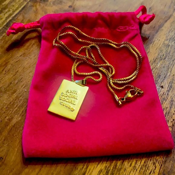 ANTI SOCIAL SOCIAL CLUB SOLD OUT LIMITED EDITION Allegiance 14K Gold Chain - Picture 2 of 4